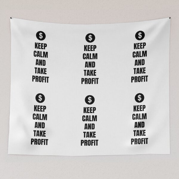Item preview, Keep Calm and Take Profit (Light) designed and sold by TraderShirts.