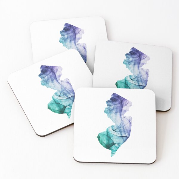 Item preview,  New Jersey NJ State | NJ State Blue Green Watercolor designed and sold by Rabbitti.
