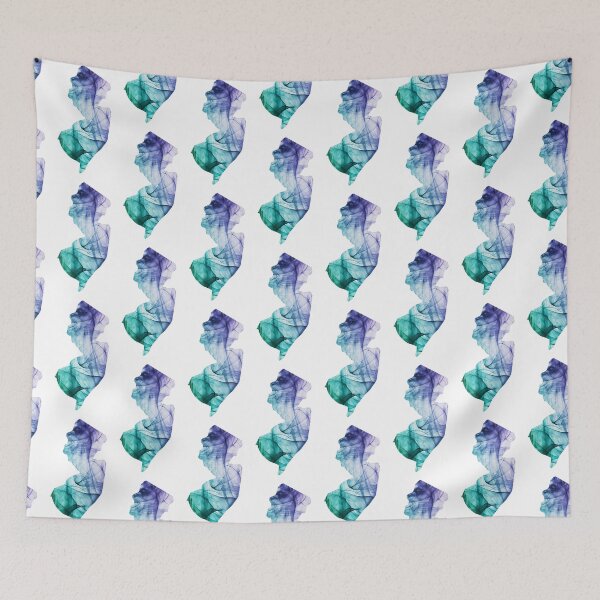 Item preview,  New Jersey NJ State | NJ State Blue Green Watercolor designed and sold by Rabbitti.