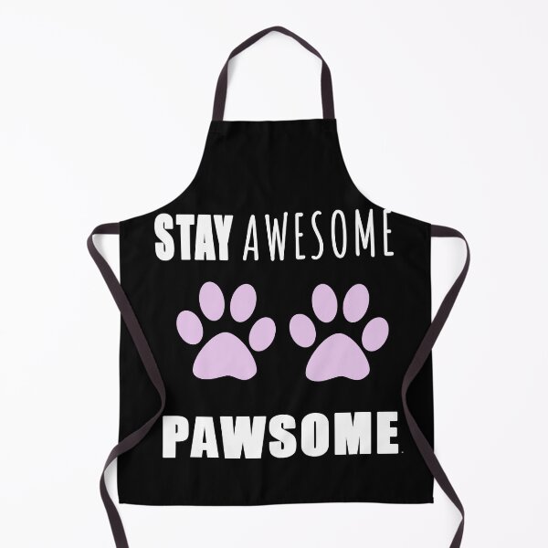 Item preview, Stay awesome Pawsome - Be Pawsome pink sticker prints designed and sold by Long Exposure.