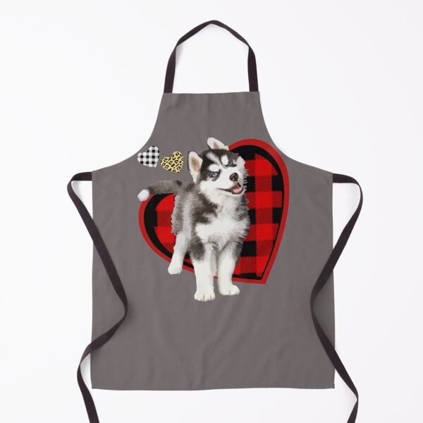 Item preview, Pomsky Love Black Red White Plaid Leopard Hearts designed and sold by Zavola.