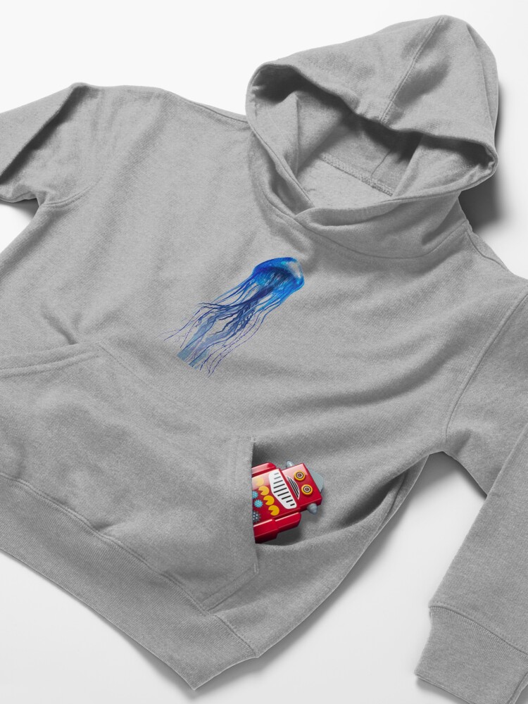Alternate view of Blue Jellyfish Kids Pullover Hoodie
