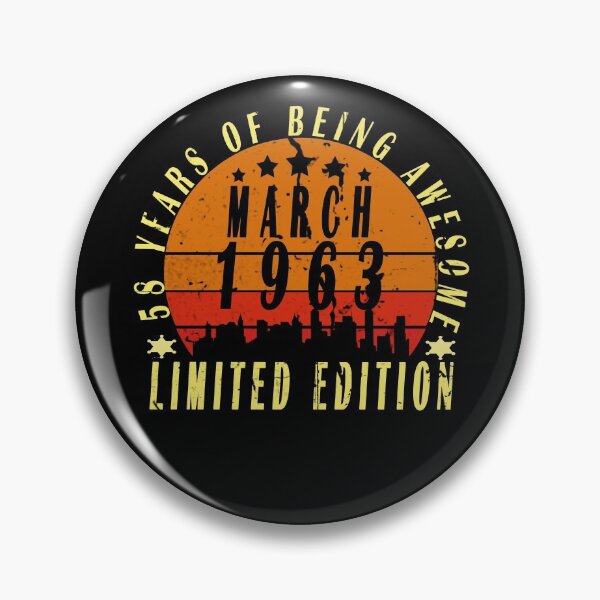 Item preview, MARCH 2021 Gifts for Dad Birthday 58 years Of Being Awesome Old Cool Vintage Style  designed and sold by arteesy.