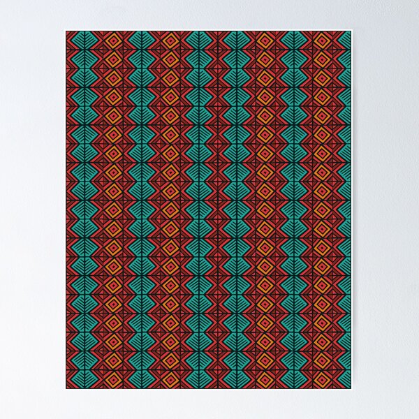 Artikelvorschau, African Style Pattern Farbenfroh Muster Afrika entworfen und verkauft von OmmeDesigns.
