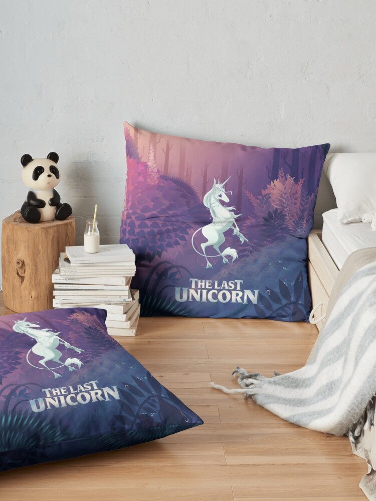Alternate view of The Last Unicorn Purple Forest Floor Pillow
