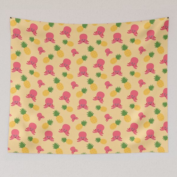 Item preview, Pineapple and Octopus Pattern designed and sold by Patternsthetic.