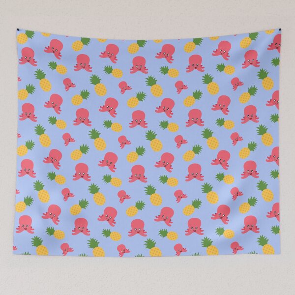 Item preview, Pineapple and Octopus Pattern designed and sold by Patternsthetic.