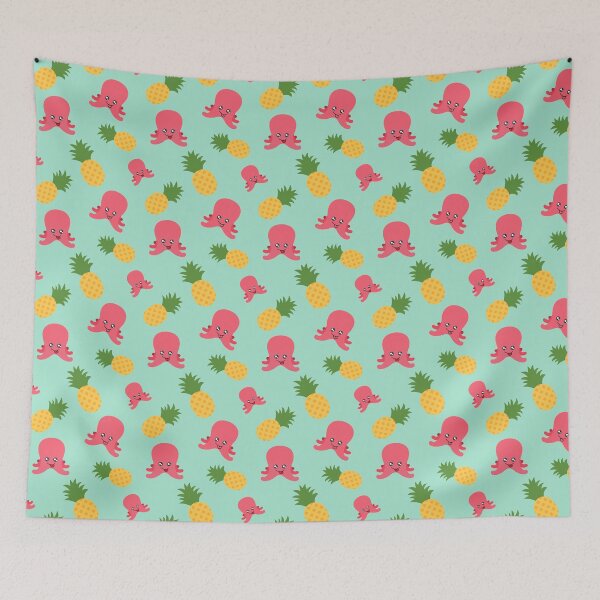 Item preview, Pineapple and Octopus Pattern designed and sold by Patternsthetic.