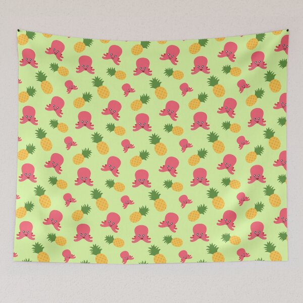 Item preview, Pineapple and Octopus Pattern designed and sold by Patternsthetic.
