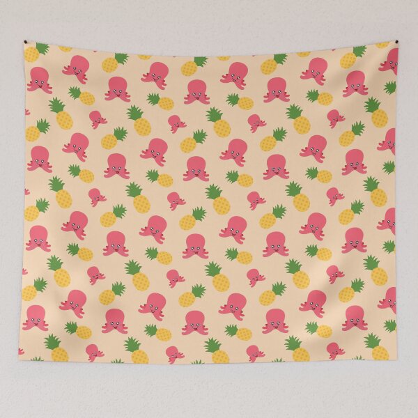 Item preview, Pineapple and Octopus Pattern designed and sold by Patternsthetic.
