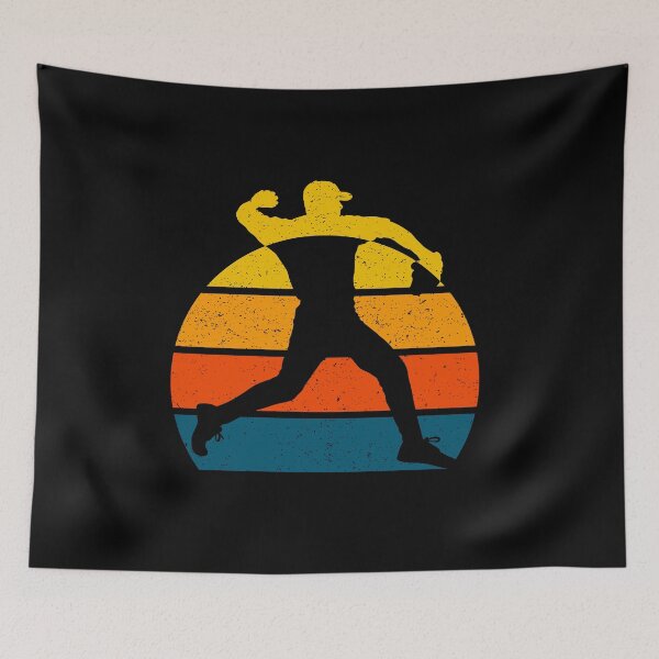 Item preview, Baseball Pitcher Retro Vintage Sunset designed and sold by liftdesign.