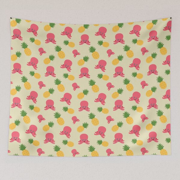 Item preview, Pineapple and Octopus Pattern designed and sold by Patternsthetic.