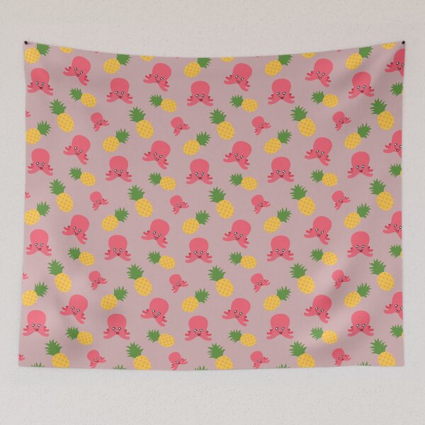 Item preview, Pineapple and Octopus Pattern designed and sold by Patternsthetic.