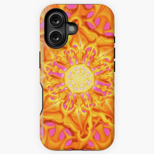 Bee Bloom round 2 Sunrise nature flower pattern iPhone Tough Case