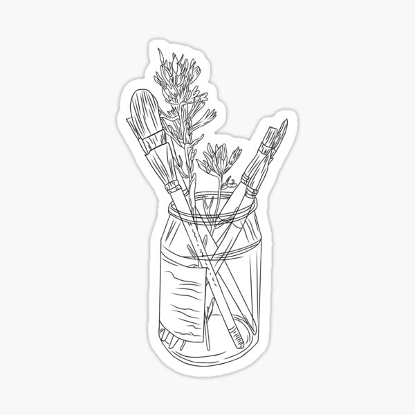 Paintbrushes and Indian Paintbrushes Sticker