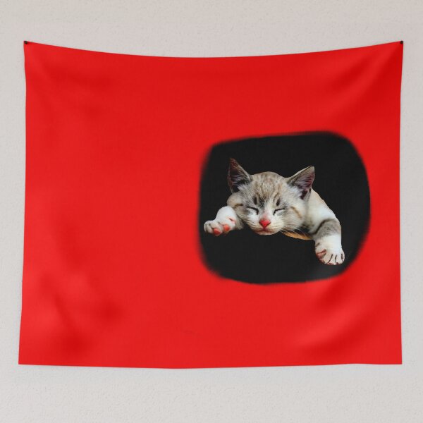 Item preview, sweet sleeping cat designed and sold by Kristikniceart.