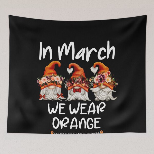 Item preview, In March we wear orange floral gnome design designed and sold by TrendingTees4u.