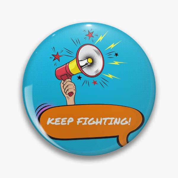 Item preview, Keep Fighting! Comic Style designed and sold by SquishStitches.