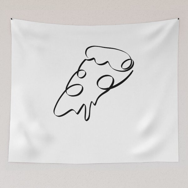 Item preview, PIZZA PIECE LINE ART | Gourmet is hungry Gourmet chef | To eat is to live designed and sold by yourtravelguide.