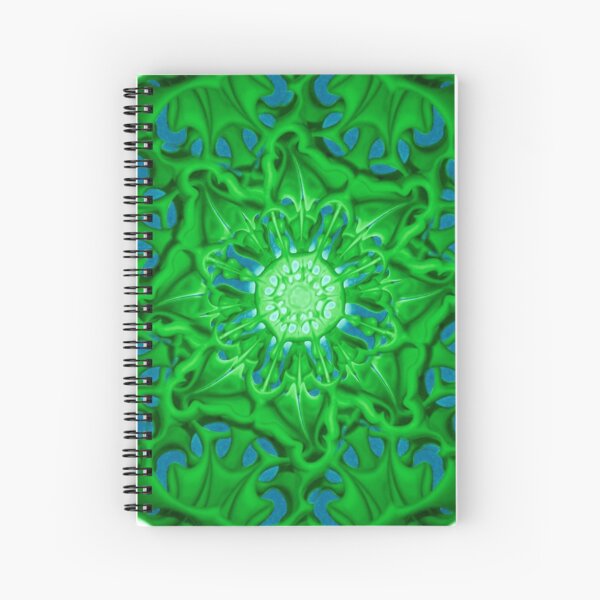 Bee Bloom round 9 Sunrise nature flower pattern Spiral Notebook