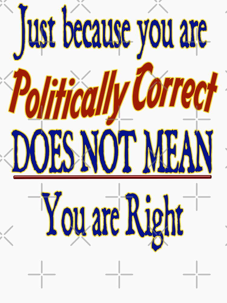 "Just because you are Politically Correct DOES NOT MEAN You are Right