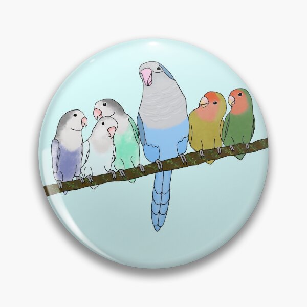 Item preview, The Flock (Lovebirds and Quaker) designed and sold by Sentoki.