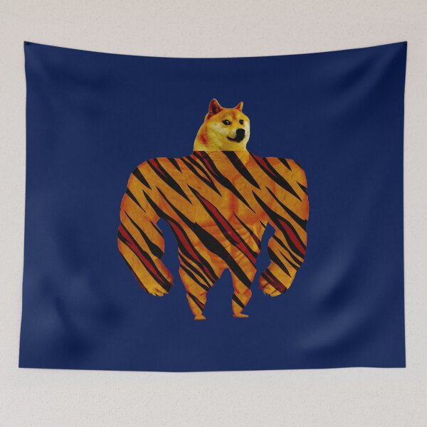 Item preview, Tiger Swole Doge DogeCoin Crypto Meme HODL Dogepard Shiba designed and sold by trendo.