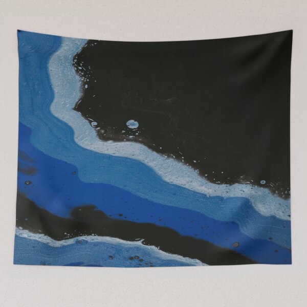 Item preview, Ocean Waves in Blue Black  designed and sold by BEyourself be.