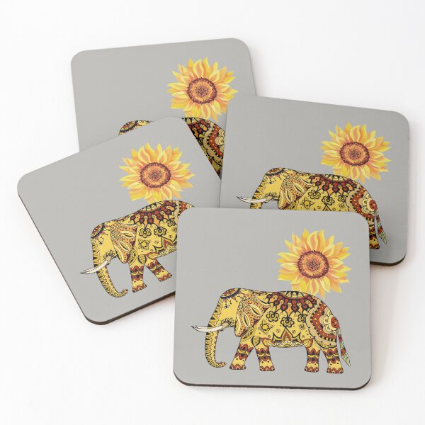 Item preview, Sacred Hindu Elephant and Sunflower Sun designed and sold by Ksaavet.