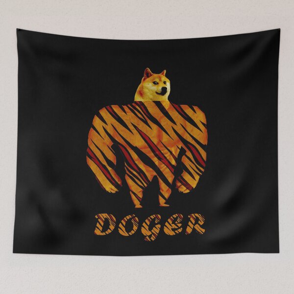 Item preview, Tiger Swole Doge DogeCoin Crypto Meme HODL Funny Doger Shiba designed and sold by trendo.