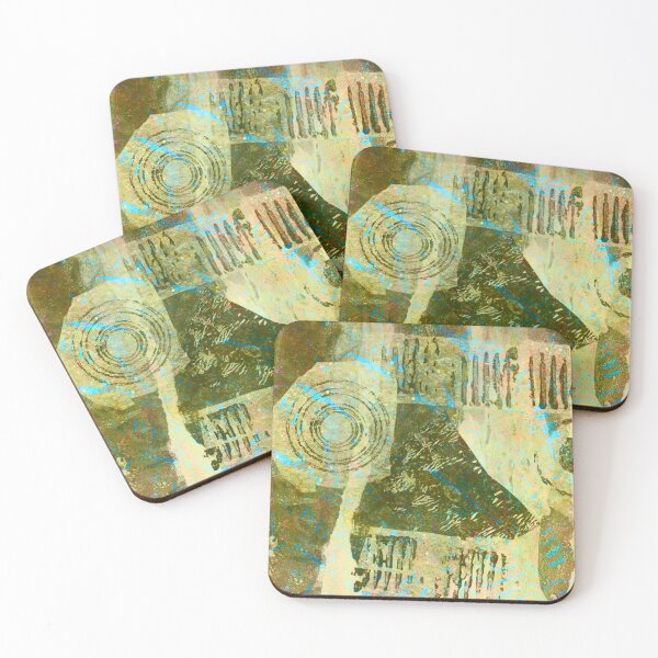 Item preview, Scrappy Green Collage Art Design designed and sold by NancyMerkle.