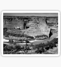Water in Canyon De Chelly ~ Black & White Sticker