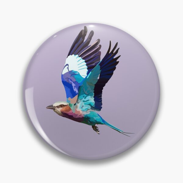 Item preview, L is for Lilac Breasted Roller,Lilac-breasted Roller Illustration – Vibrant Bird Art for Wildlife and Nature Lovers designed and sold by PrettylittlepastelUk.