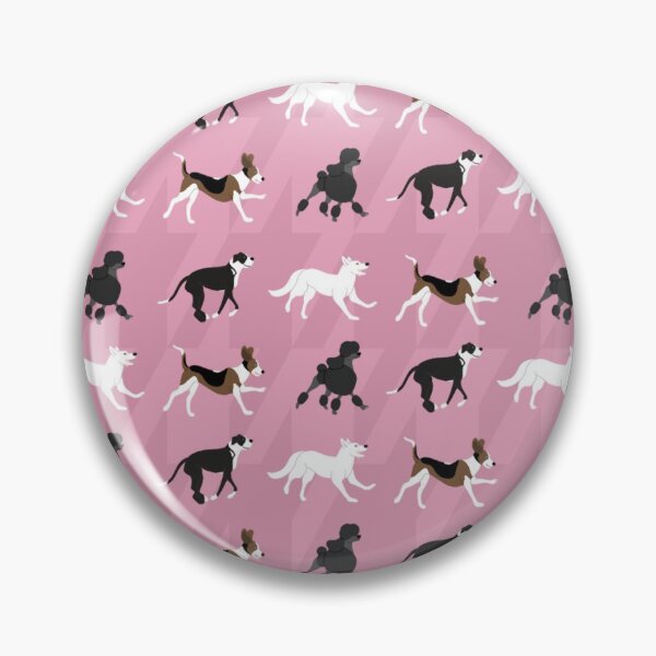 Item preview, Dog Critter Print Pink, phone case, notebook, magnet, sticker, button, print designed and sold by OrganicOkapi.