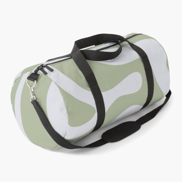 Item preview, Sage Green Modern Retro Liquid Swirl Abstract Pattern with Light Silver Grey designed and sold by kierkegaard.