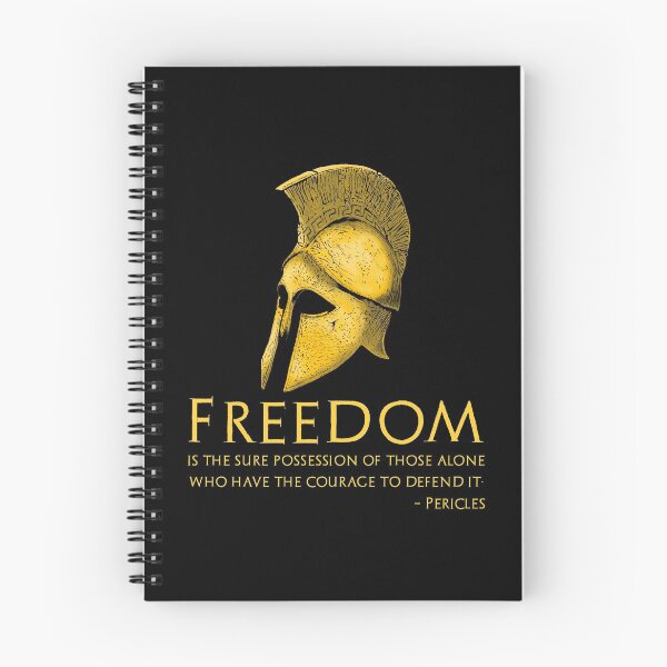 Item preview, Freedom is the sure possession of those alone who have the courage to defend it. - Pericles - Ancient Greek Quote designed and sold by Styrman.