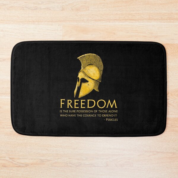 Item preview, Freedom is the sure possession of those alone who have the courage to defend it. - Pericles - Ancient Greek Quote designed and sold by Styrman.