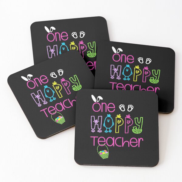 Item preview, One Hoppy Teacher Saying / Cute Easter Graphic Bunny Ears design designed and sold by CreatedByHeidi.