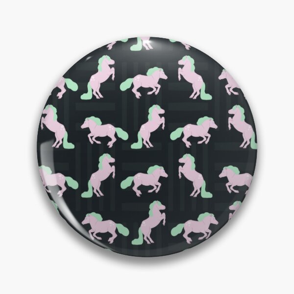 Item preview, Mini Horse Critter Print Black, phone case, notebook, magnet, sticker, button, print designed and sold by OrganicOkapi.