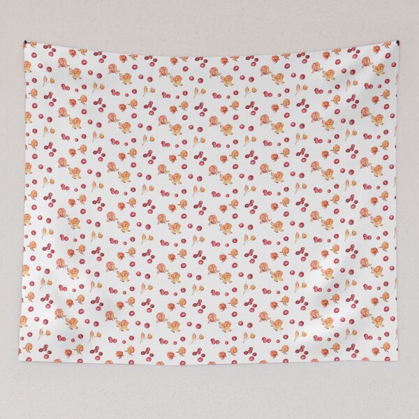 Item preview, Cloudberry and cranberry watercolor pattern on white designed and sold by Flowersforbear.