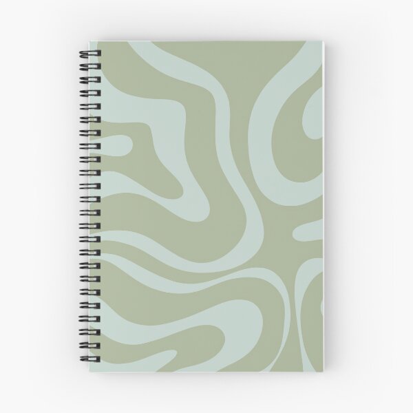 Item preview, Modern Retro Liquid Swirl Abstract Pattern in Sage and Celadon designed and sold by kierkegaard.