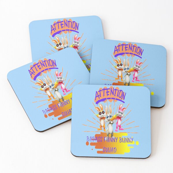 Item preview, ATTENTION,  EASTER BUNNY, BADASS AND FUNNY, SQUAD, EGG HUNT SQUAD, Chilling Peeps designed and sold by Adri Barnard.