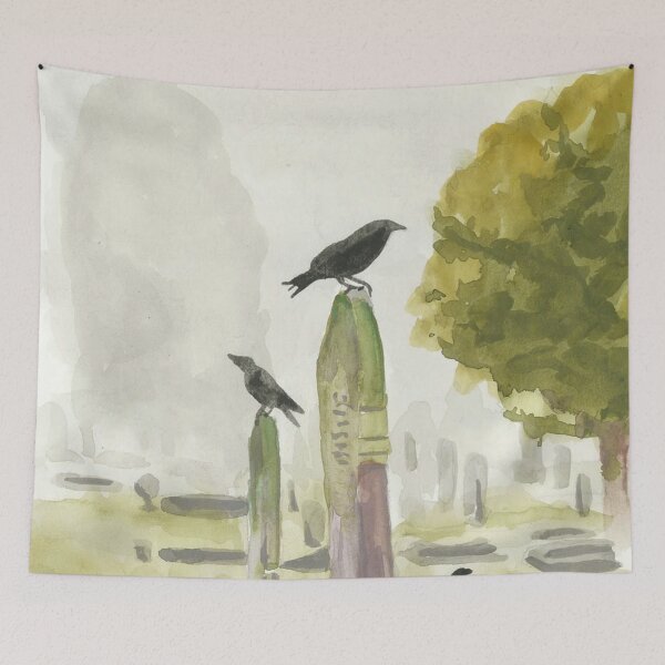 Item preview, Graveyard  art designed and sold by TwoFullMoonsArt.