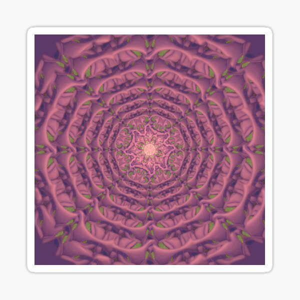 Bee Bloom Mandala 6 Sunrise nature flower pattern Sticker