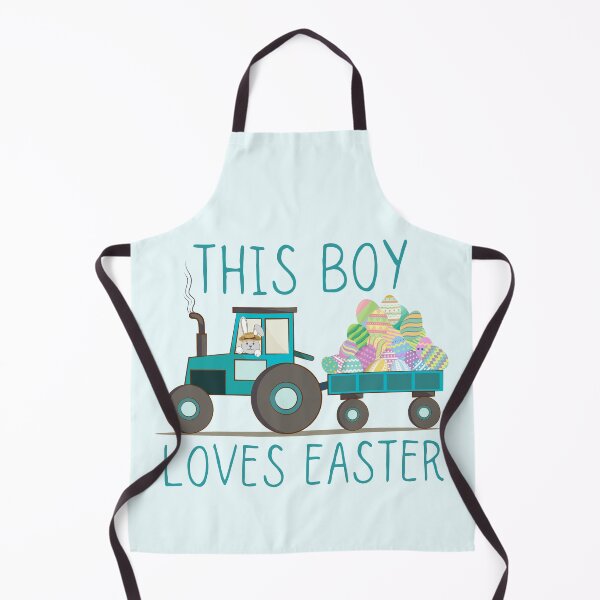 Item preview, This Boy Loves Easter | Farmer Bunny in Easter Tractor Delivering Easter Eggs designed and sold by InkItStudio.