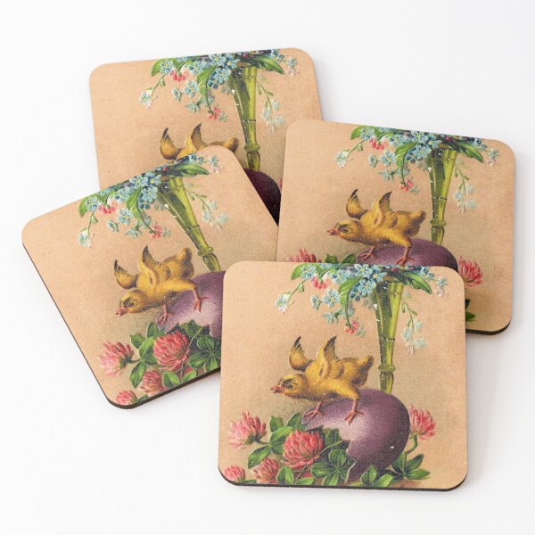 Item preview, Vintage Easter Postcard: Chick, egg, and flowers  designed and sold by The Great  Art.