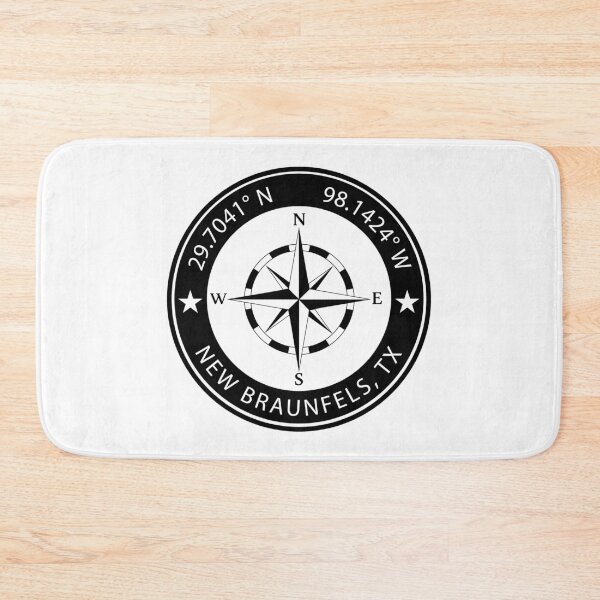 Item preview, New Braunfels, Texas Geographical Coordinates designed and sold by TeeOhGraphics.