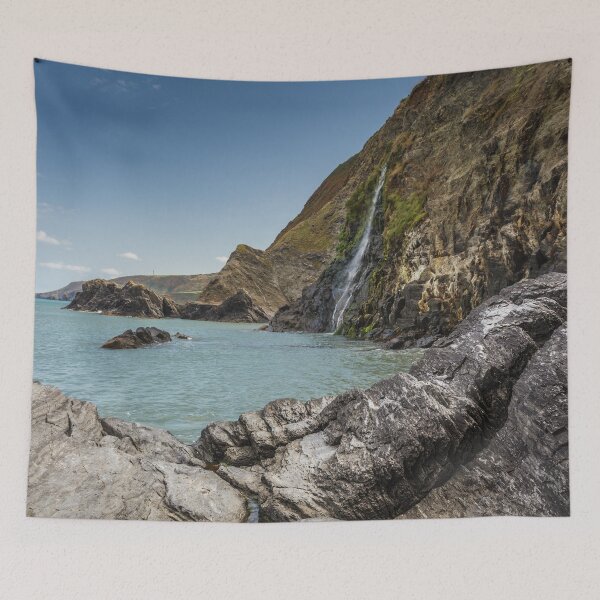 Item preview, Tresaith Beach Waterfall, Ceredigion, Wales designed and sold by heidipics.