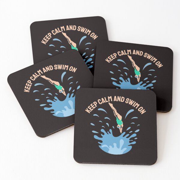 Item preview, Keep Calm and Swim On.  Inspirational Swimming designed and sold by LoveSynchro.