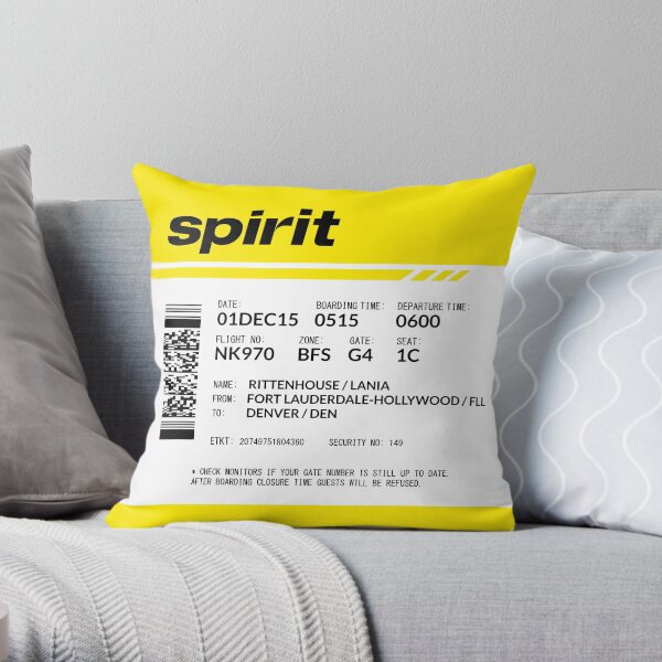 Boarding Pass 5748x5748 SPT Throw Pillow